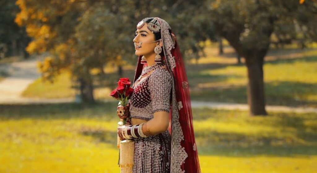 a girl in indian bridal attire