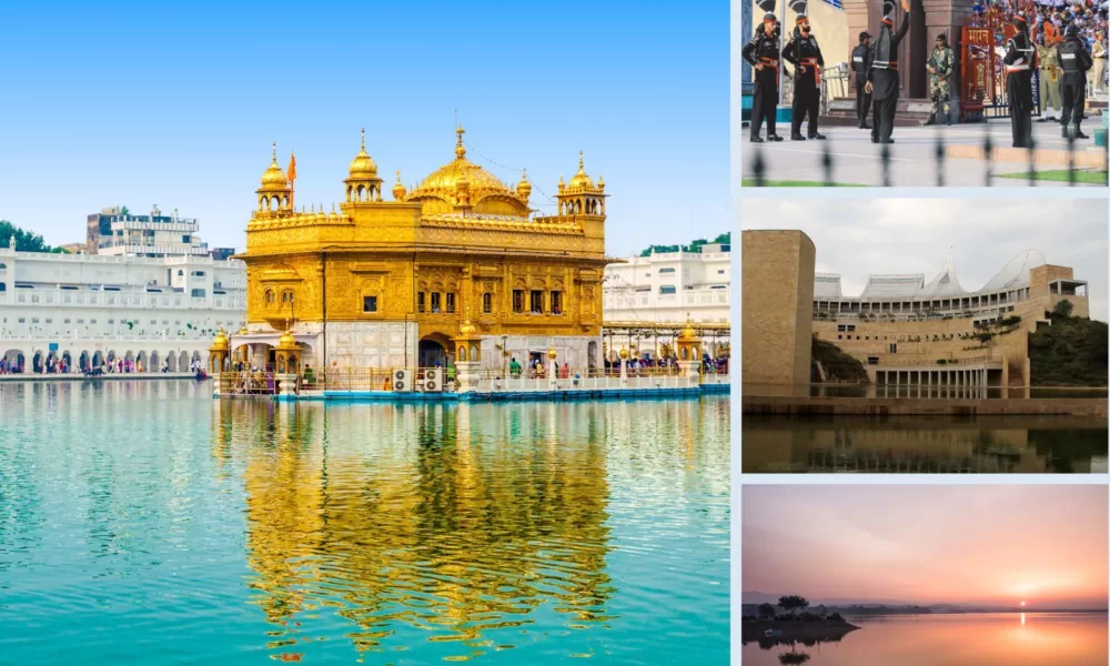 image of golden temple and other monuments