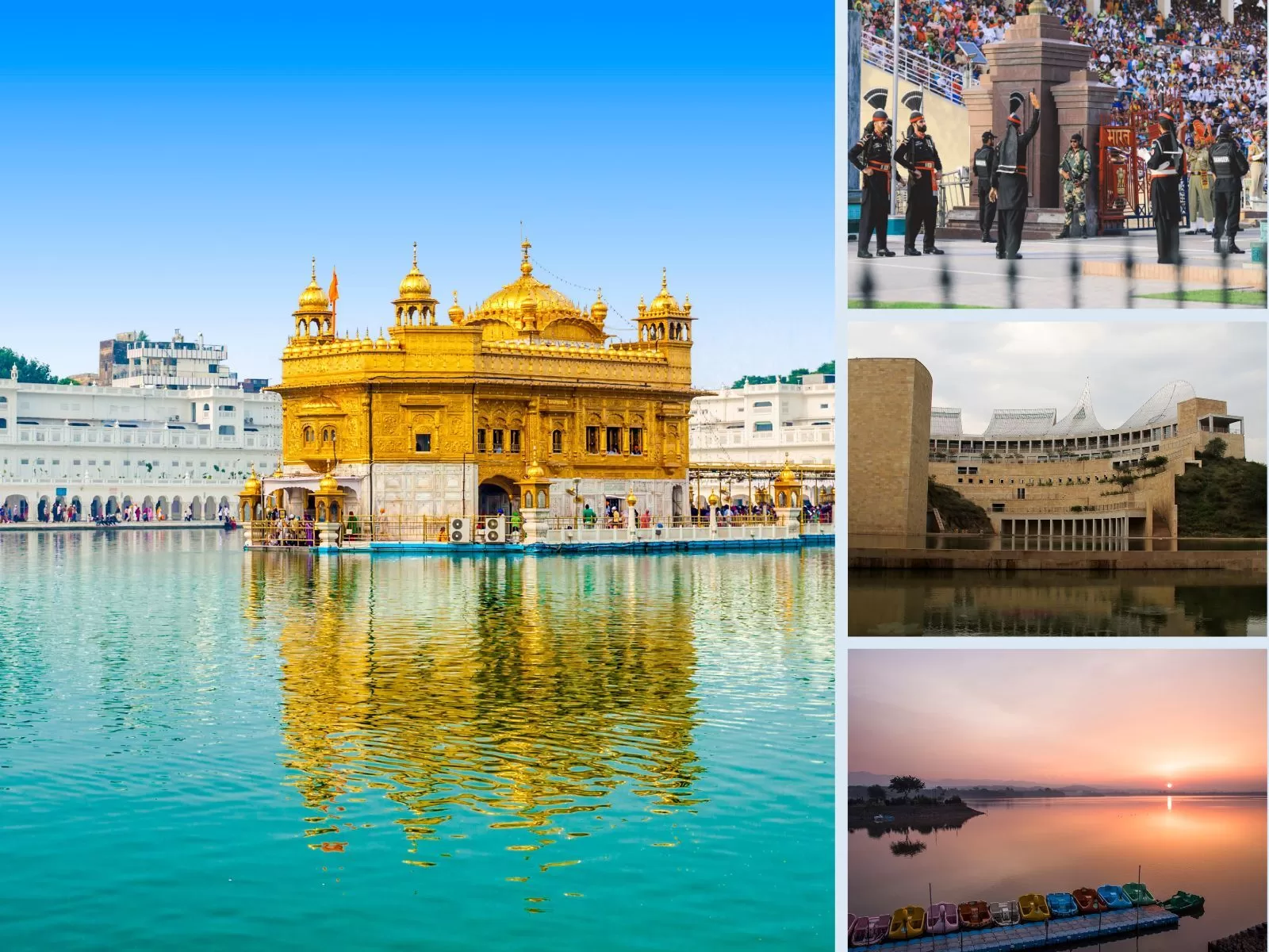 image of golden temple and other monuments