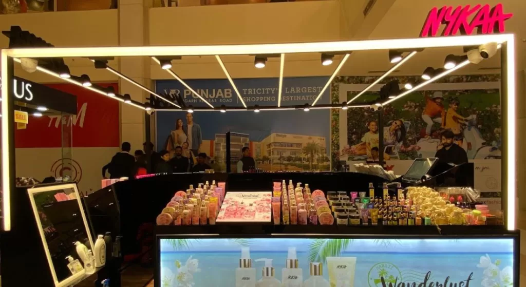 Nykaa Cosmetic Shop at a mall