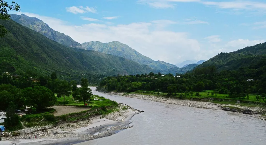 Sutlej river, one of the 5 rivers