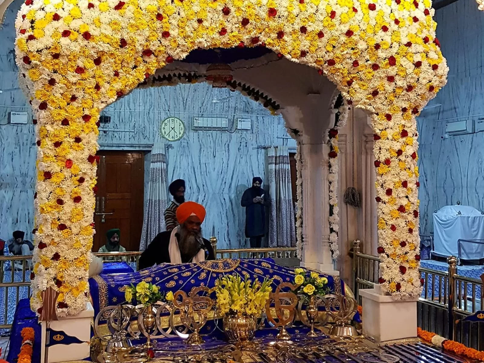 Inside view of Gurudwara Shri Amb Sahib in Phase 8 Mohali