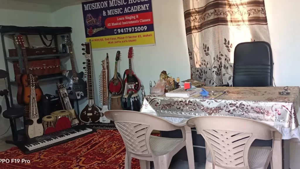Music room at Musikon Music House in Mohali