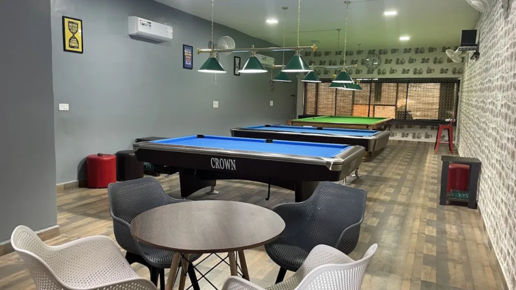 Inside view of The 9 Ball cafe in Panchkula