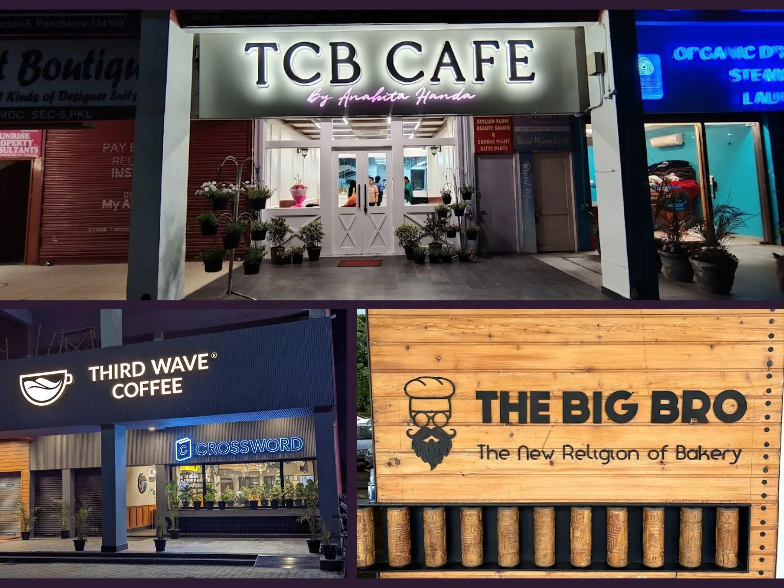 Collage of Cafes in Panchkula