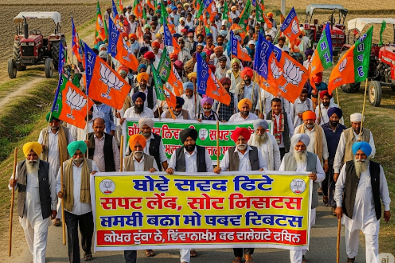 BJP Launche 'Save Land, Save Farmers' Yatra in Punjab to Protest