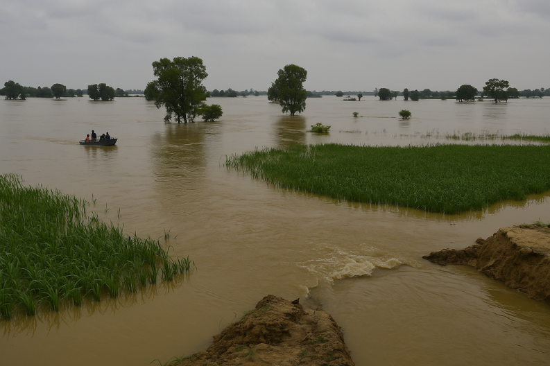 Flooding in Kapurthala: Beas River Swells and Impacts Farmers