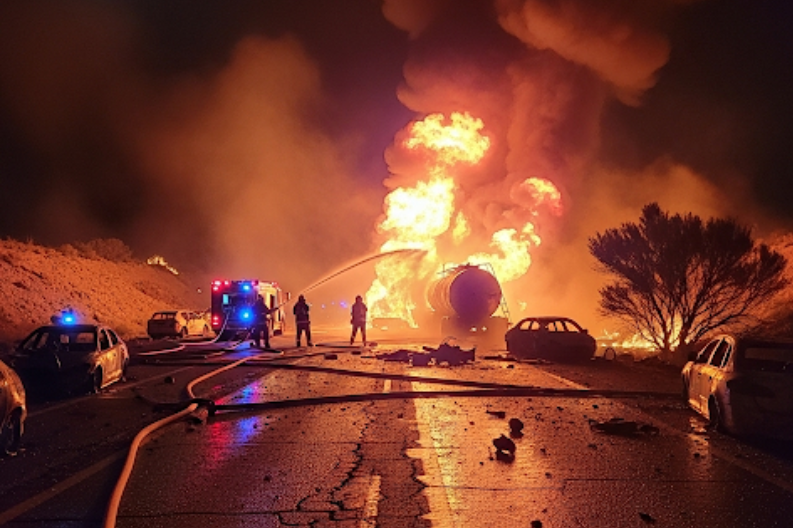 LPG Tanker Fire in Hoshiarpur Claims Lives and Injures Many