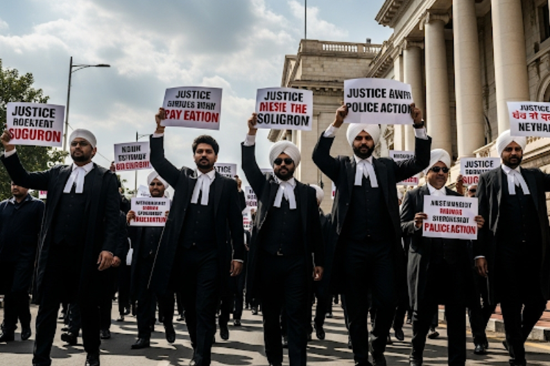 Ludhiana Lawyers Protest After Threat to Advocate