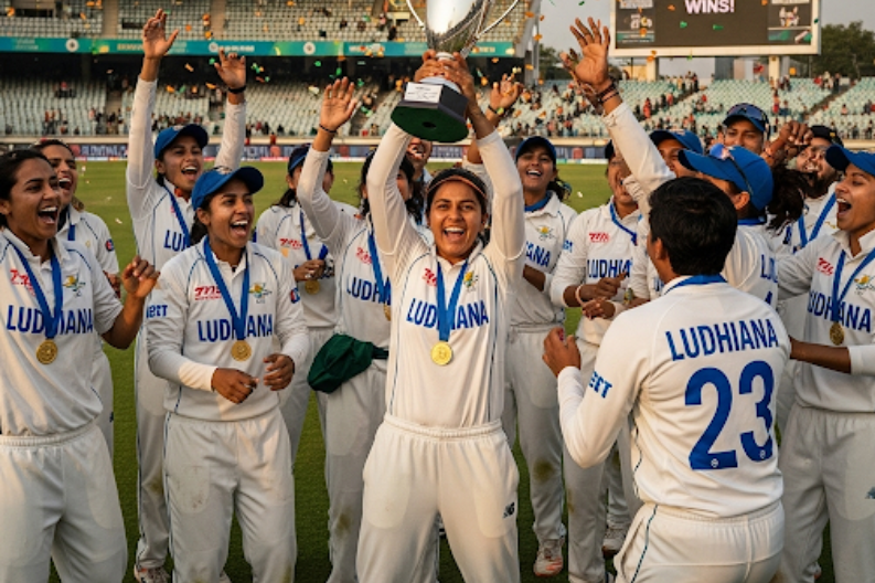 Ludhiana Women’s Cricket Team Wins State Trophy