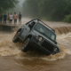Mahindra SUV Gets Swept Away In Chandigarh’s Nayagaon