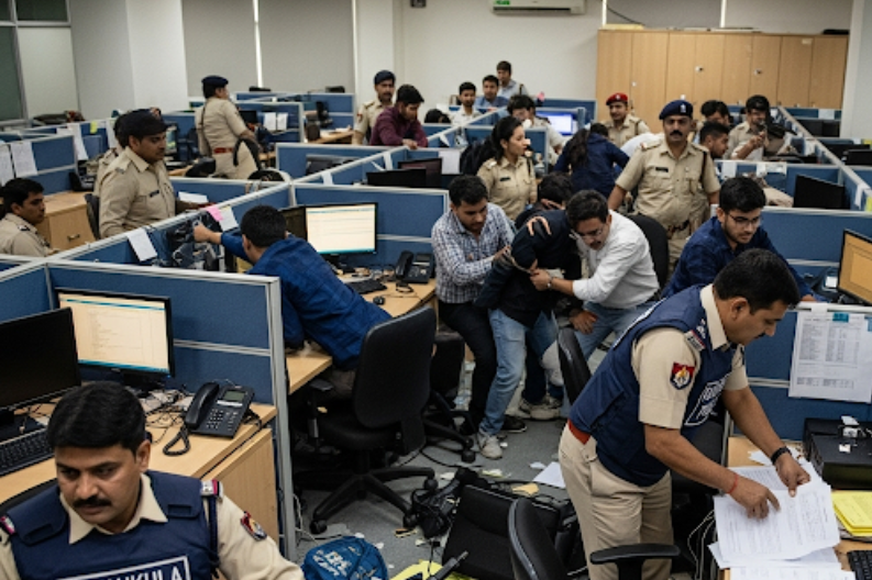 Police Shut Down Fake Call Centres in Panchkula; 85 Arrested