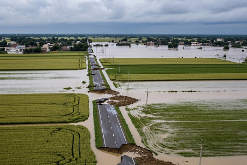 Punjab's Fazilka District Faces Crop and Road Damage from Rains