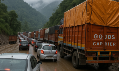 Severe Traffic Jam on Chandigarh-Kullu Highway Strands Vehicles