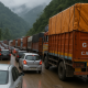 Severe Traffic Jam on Chandigarh-Kullu Highway Strands Vehicles