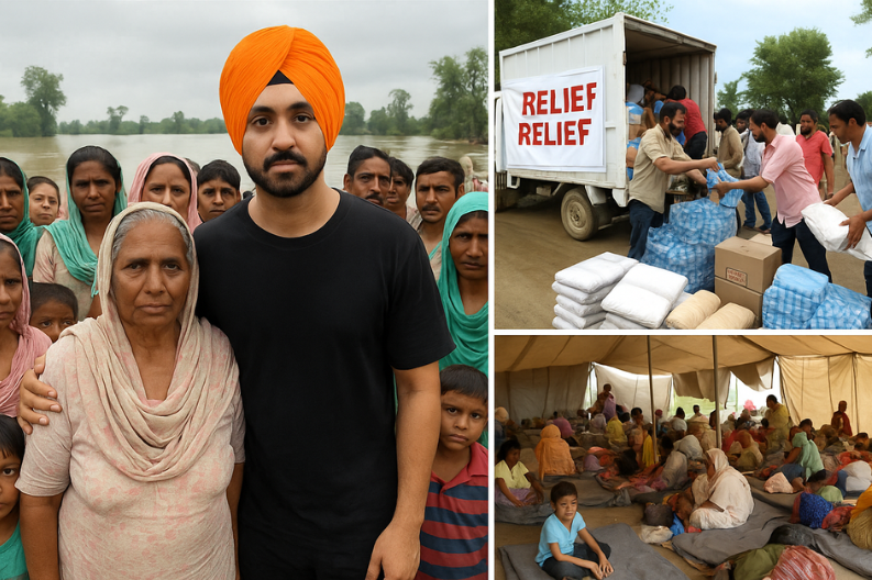 Diljit Dosanjh Steps Up to Help Flood-Affected Villages in Punjab