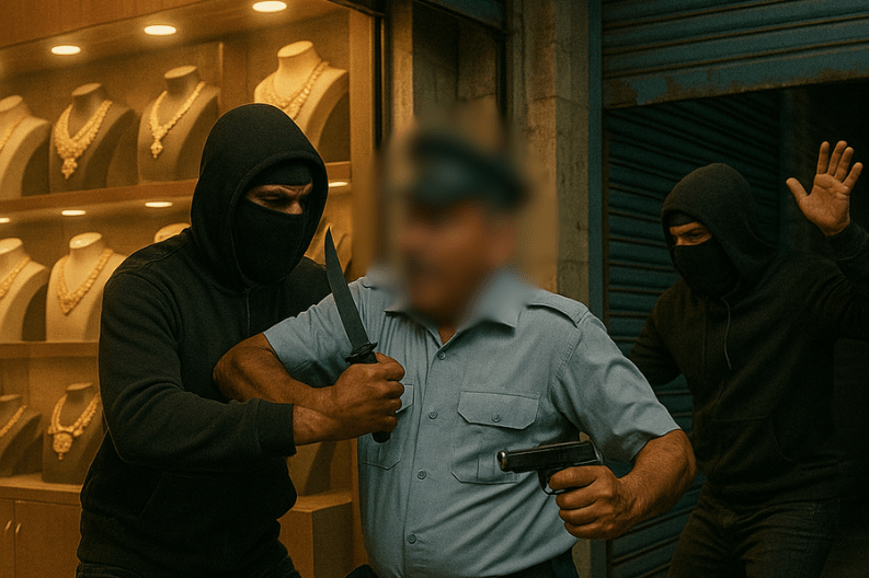 Guard Stops Robbery at Reliance Jewellery Store in Chandigarh