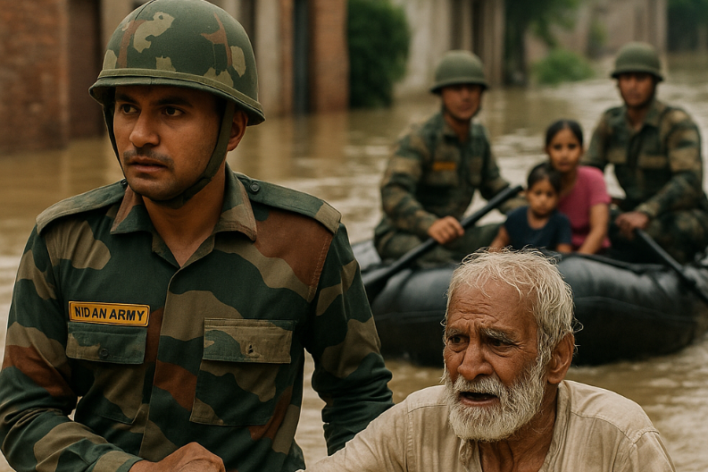 Indian Army Rescues 5000 from Floods in Northwest India