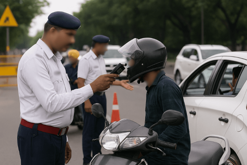 Panchkula Police Crack Down on Traffic_ 514 Challans in 10 Days-min