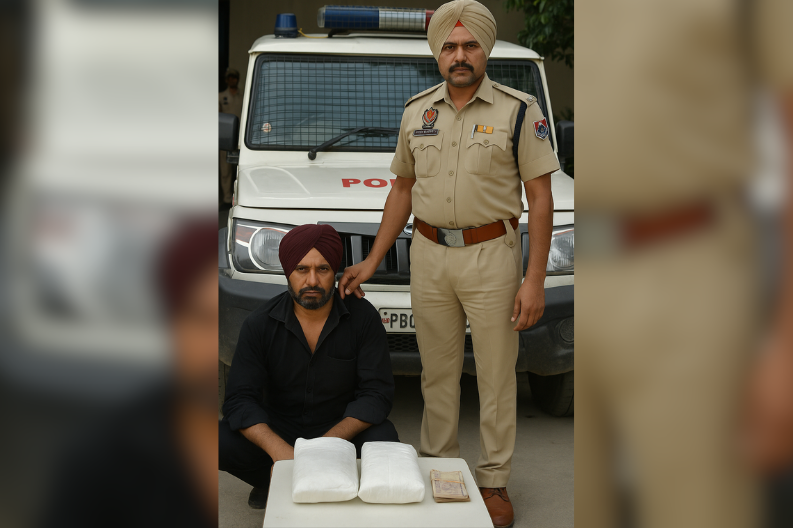 Punjab Police Arrests Drug Smuggler with Huge Haul of Heroin
