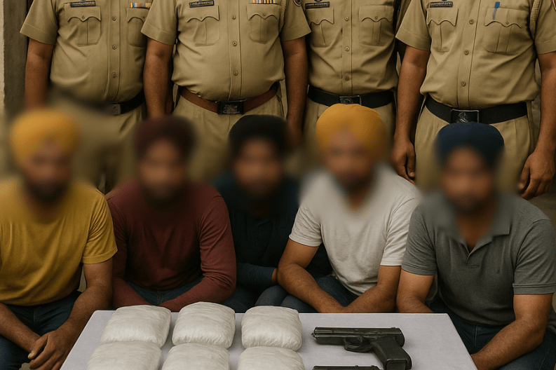 Six Arrested with Heroin and Pistols in Amritsar