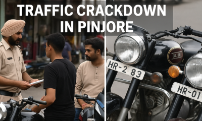 Traffic Crackdown in Pinjore_ Two Riders Fined for Reckless Driving