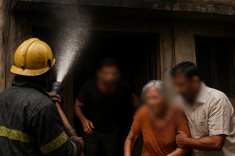 Tragic Fire in Ludhiana Takes Two Lives, Family Rescued