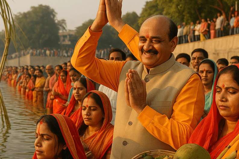 Chief Minister Saini Celebrates Chhath Puja, Promotes Cultural Unity