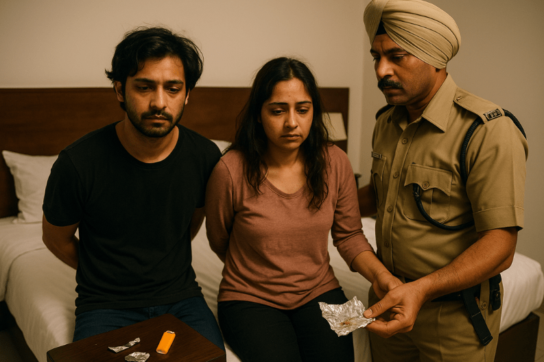 Couple Arrested for Using Heroin in Zirakpur Hotel