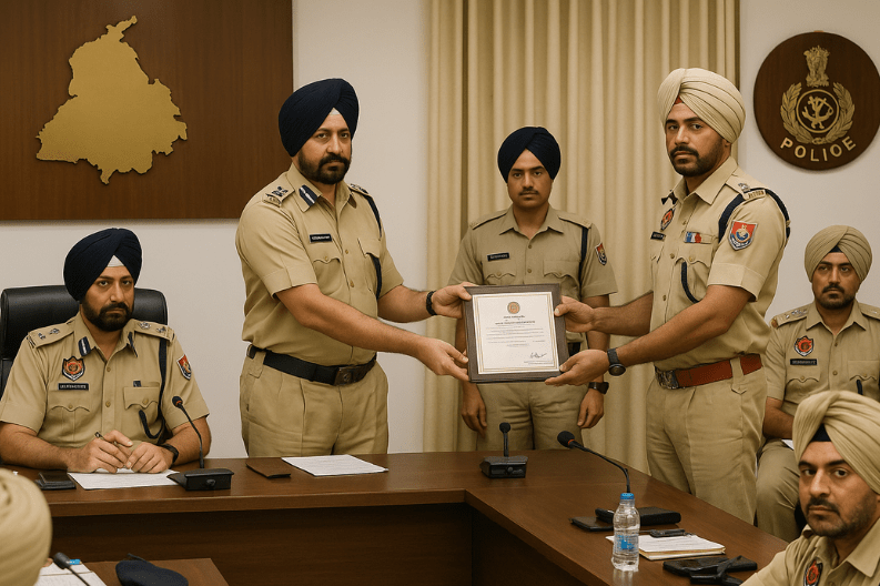 DIG Reviews Crime Scene and Rewards Police Officers in Amritsar
