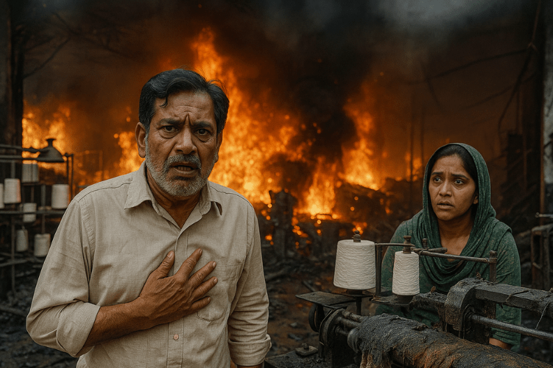 Devastating Fire in Ludhiana Factory Damages Hosiery Goods