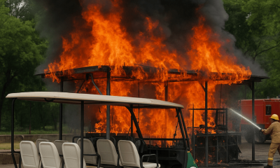 Fire Destroys Battery Cart Charging Station at Chhatbir Zoo but No Injuries Reported