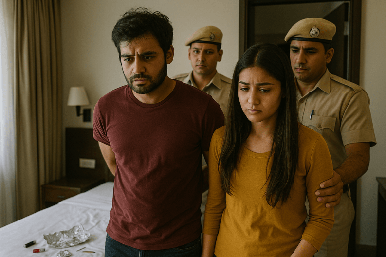 Gurgaon Couple Arrested for Using Heroin in Zirakpur Hotel