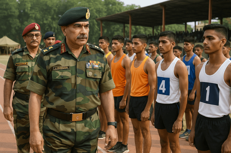 Lt Gen Chandpuria Reviews Agniveer Recruitment Rally in Punjab