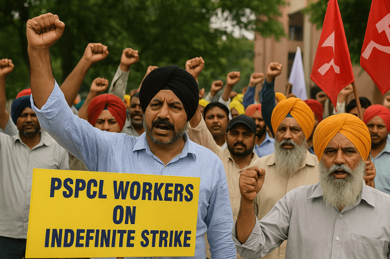 Ludhiana_ Outsourced Workers of PSPCL Plan Indefinite Strike