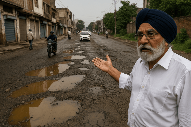 PCC Voices Concerns Over Poor Road Conditions in Amritsar