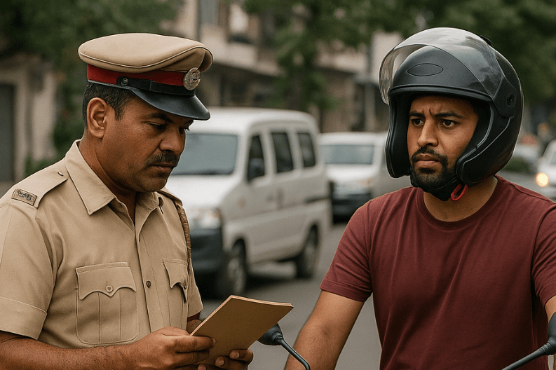 Panchkula Motorcyclist Fined ₹39,000 for Multiple Traffic Violations
