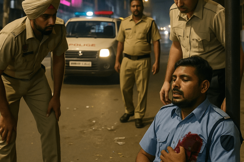 Police Search for Attackers After Security Guard is Hurt in Jalandhar