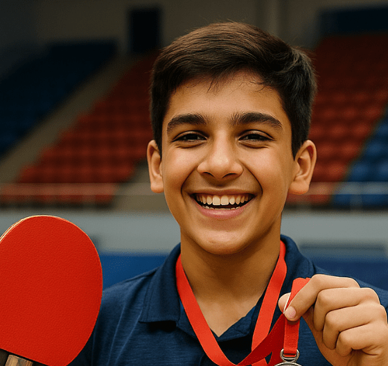 Saksham Sharda Wins Silver at Table Tennis Championship