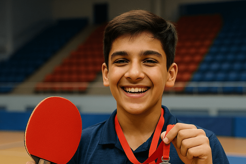 Saksham Sharda Wins Silver at Table Tennis Championship