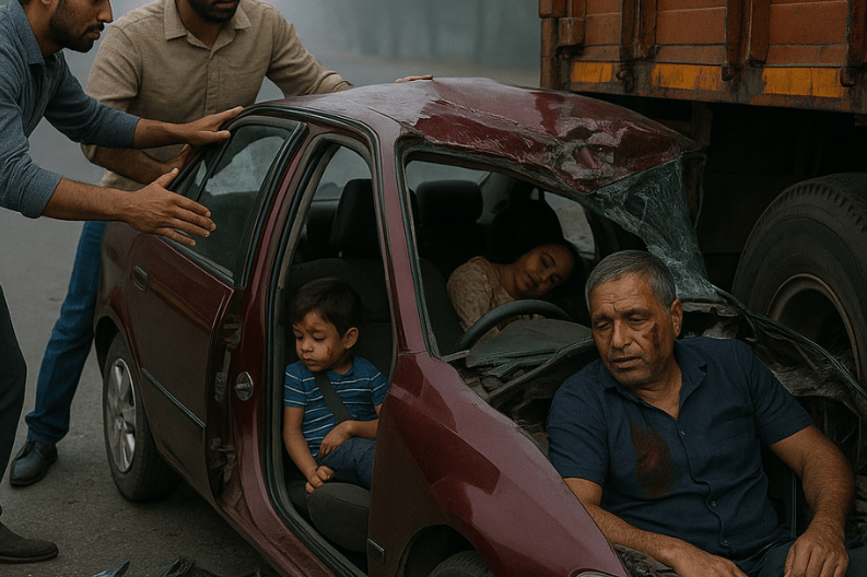 Tragic Accident in Panchkula_ One Woman Dies and Two Injured