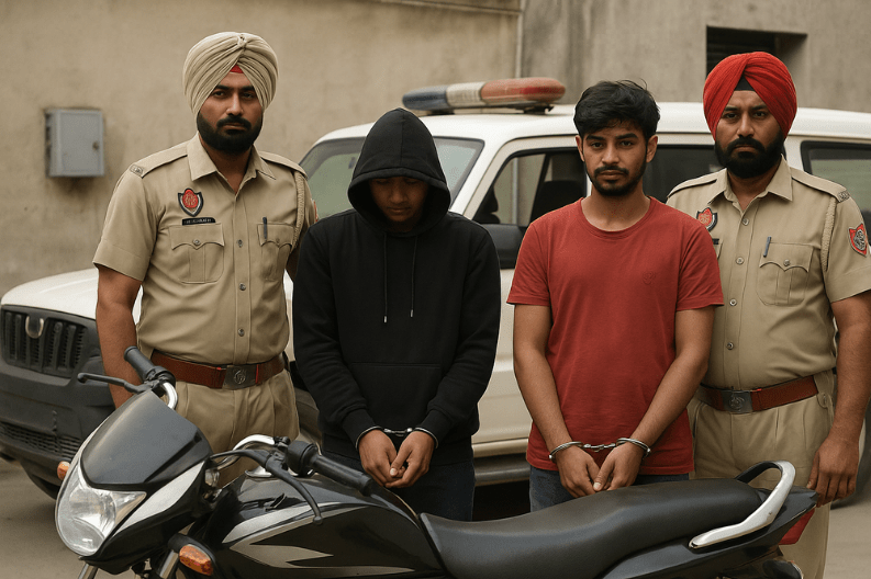 Two Members of Motorcycle Theft Gang Arrested in Mohali