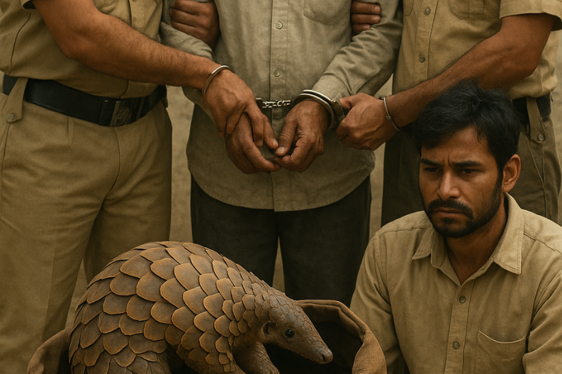 Father and Son Arrested for Hunting Endangered Pangolin