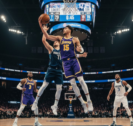 Lakers vs Mavericks LA Wins Sixth Straight Game 129-119 Behind Reaves' 38 Points
