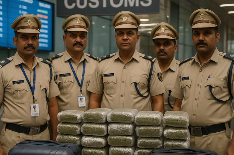 Massive Drug Bust at Amritsar Airport 47.70 kg of Hydroponic Weed Seized