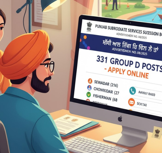 Punjab Government Opens Applications for 331 Group D Jobs_ Key Details for 2025 Recruitment