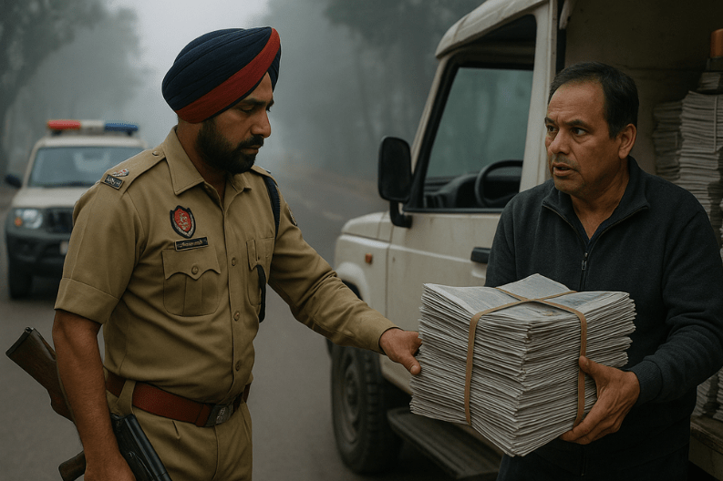 Punjab Police Checks Delay Newspaper Deliveries, Opposition Raises Concerns on Press Freedom-min