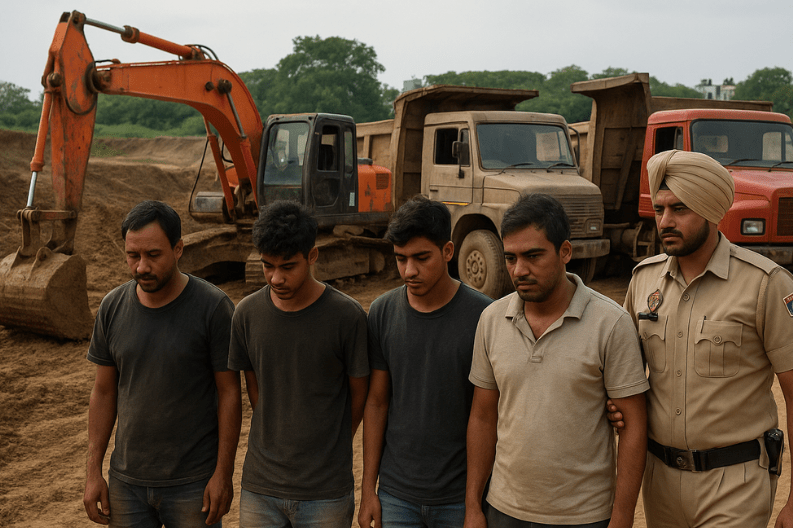 Three Arrested for Illegal Soil Digging at Chandigarh IT Park-min