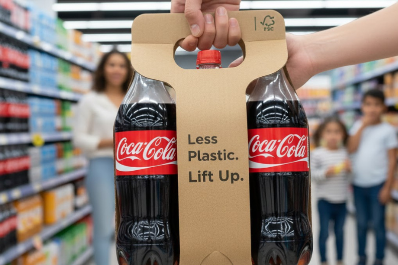Coca-Cola HBC Launches Revolutionary Cardboard Handle to Replace Plastic Packaging