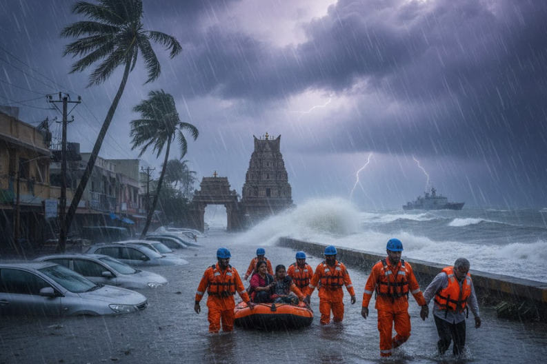 Cyclone Ditwah Brings Heavy Rain to Tamil Nadu and Andhra Pradesh